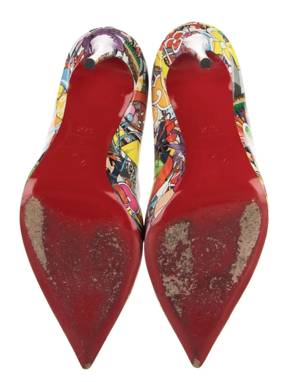 Christian Louboutin Multicolor Graphic Pointed-Toe Stiletto Pump